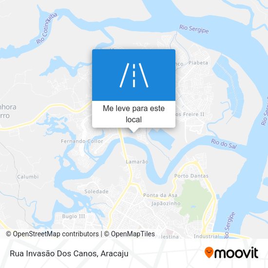 Rua Invasão Dos Canos mapa
