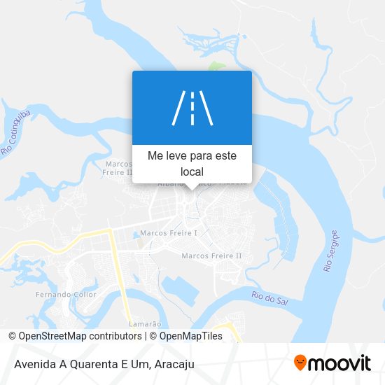 Avenida A Quarenta E Um mapa