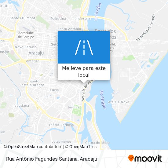 Rua Antônio Fagundes Santana mapa