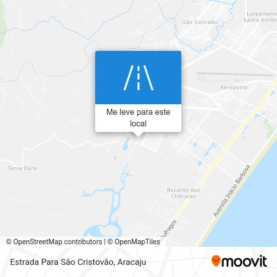 Estrada Para São Cristovão mapa