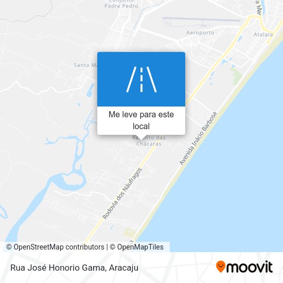 Rua José Honorio Gama mapa