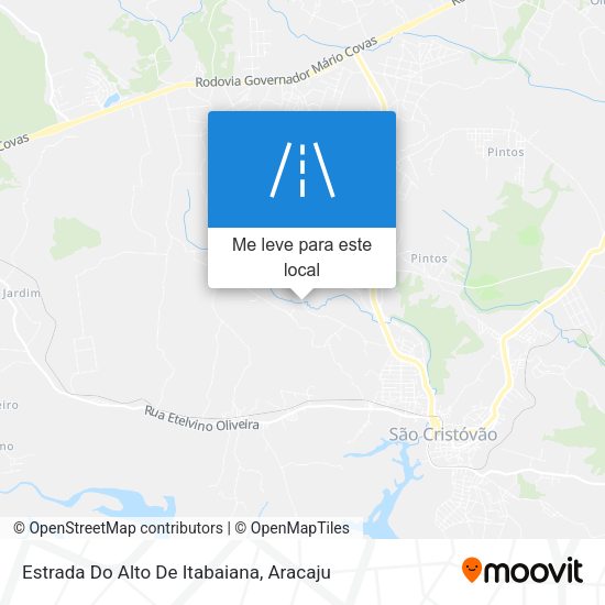 Estrada Do Alto De Itabaiana mapa