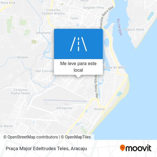 Praça Major Edeltrudes Teles mapa