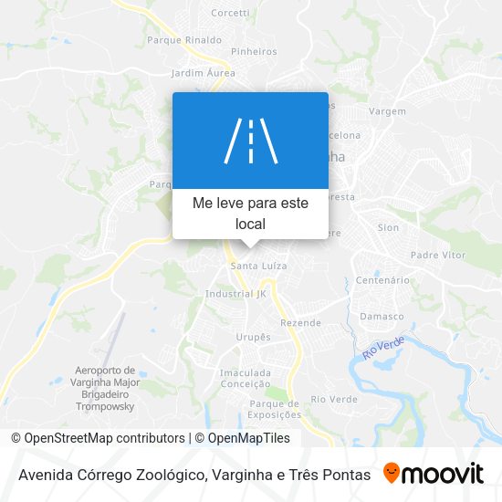 Avenida Córrego Zoológico mapa