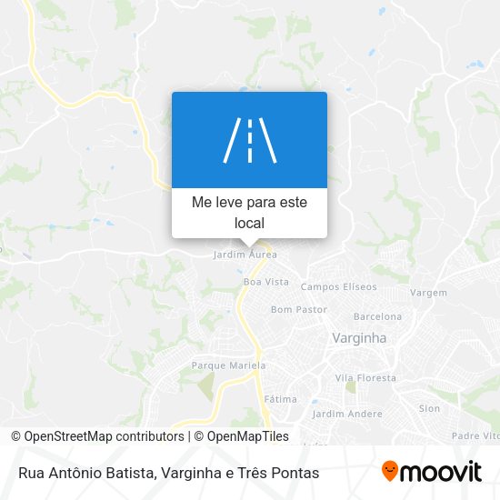 Rua Antônio Batista mapa