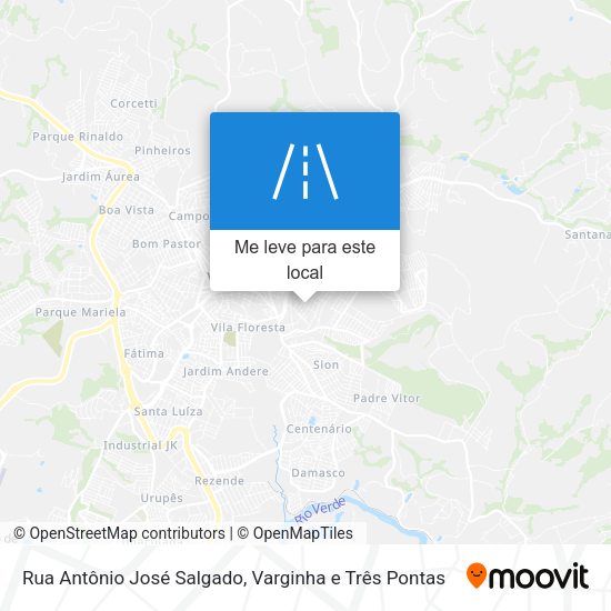Rua Antônio José Salgado mapa