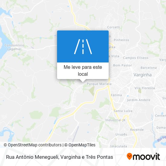 Rua Antônio Menegueli mapa