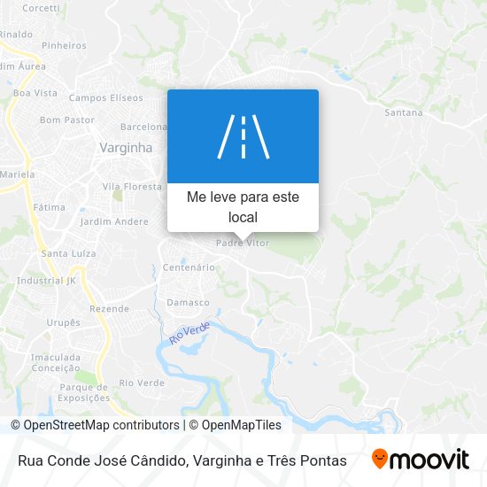 Rua Conde José Cândido mapa