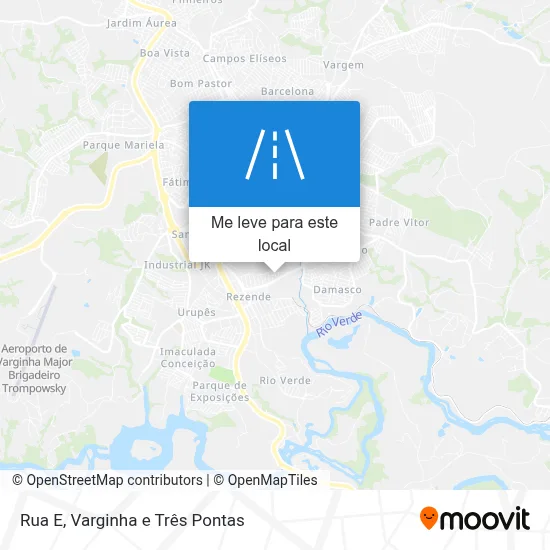 Rua E mapa