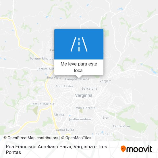 Rua Francisco Aureliano Paiva mapa