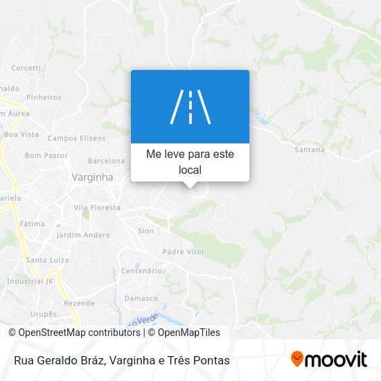 Rua Geraldo Bráz mapa