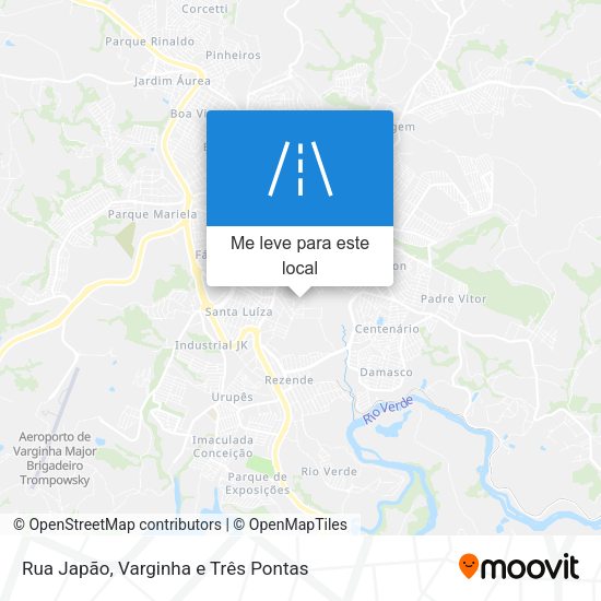 Rua Japão mapa