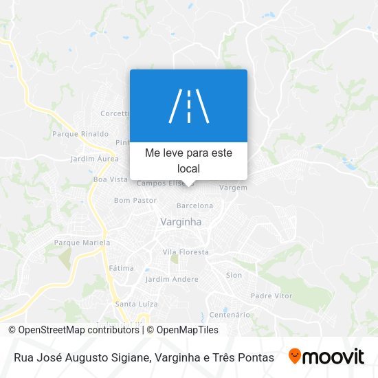 Rua José Augusto Sigiane mapa