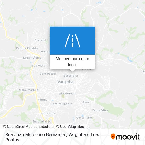 Rua João Mercelino Bernardes mapa