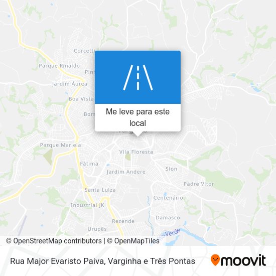 Rua Major Evaristo Paiva mapa