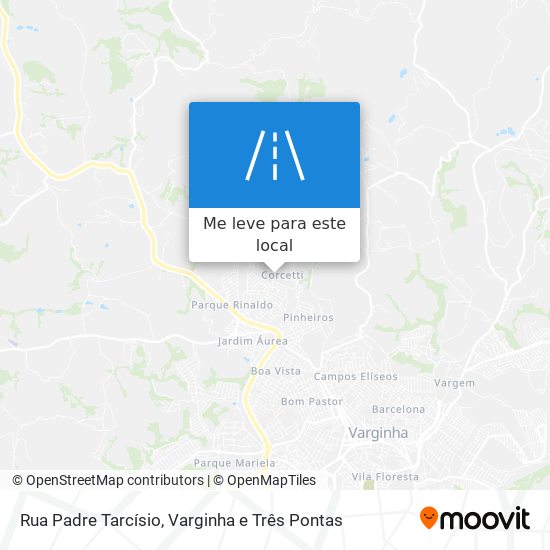 Rua Padre Tarcísio mapa