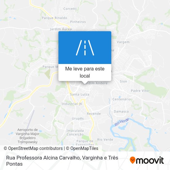 Rua Professora Alcina Carvalho mapa