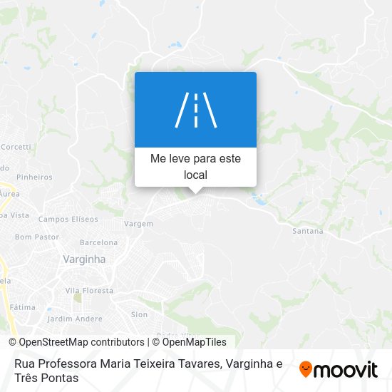 Rua Professora Maria Teixeira Tavares mapa