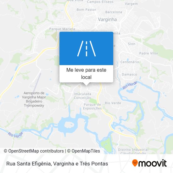 Rua Santa Efigênia mapa
