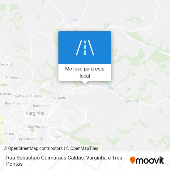 Rua Sebastião Guimarães Caldas mapa