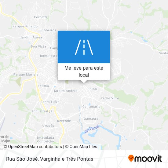 Rua São José mapa