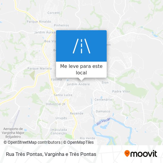 Rua Três Pontas mapa