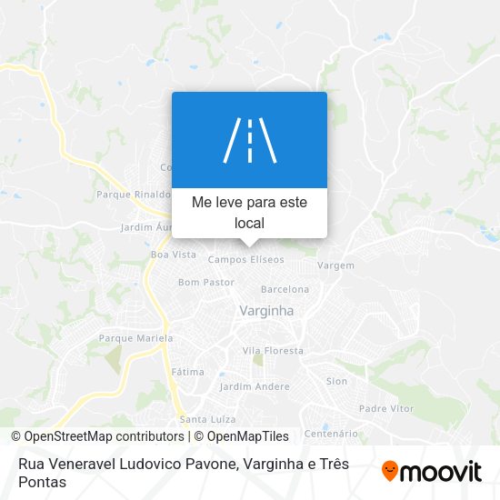 Rua Veneravel Ludovico Pavone mapa