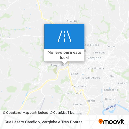 Rua Lázaro Cândido mapa