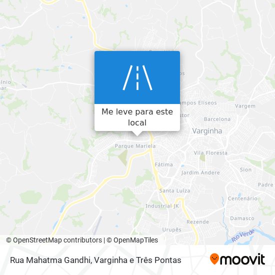 Rua Mahatma Gandhi mapa