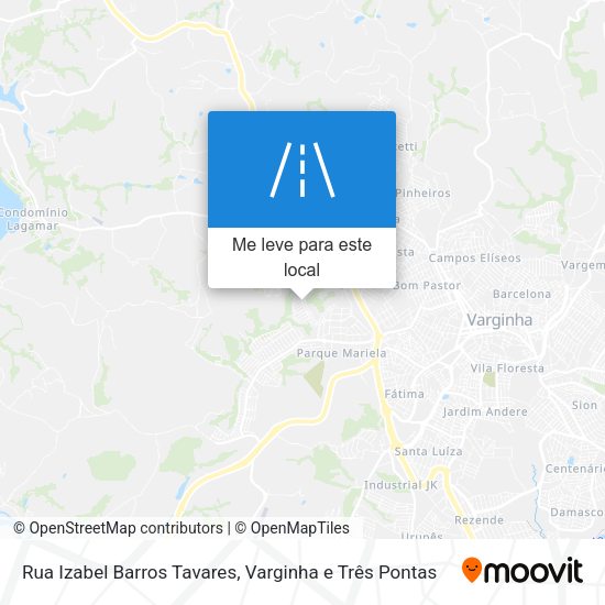 Rua Izabel Barros Tavares mapa