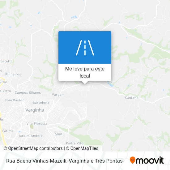 Rua Baena Vinhas Mazelli mapa