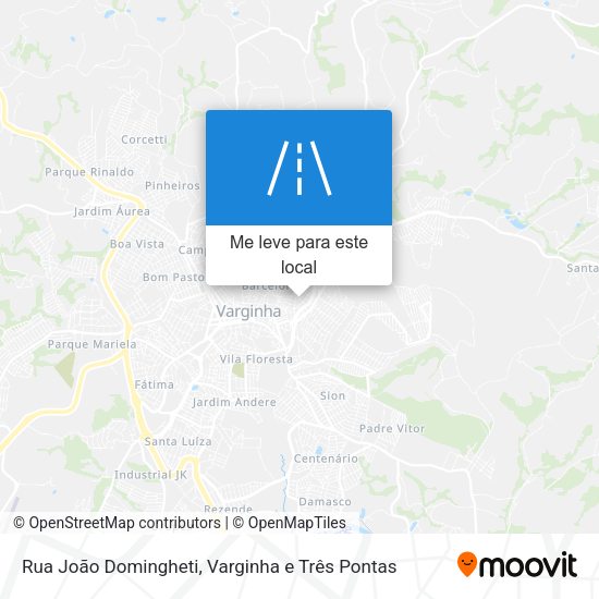 Rua João Domingheti mapa
