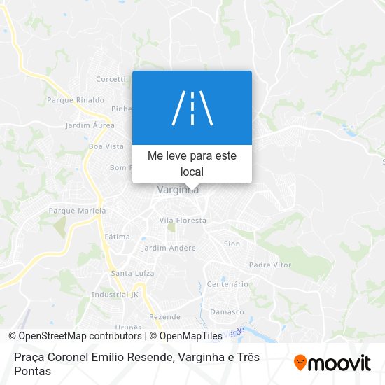 Praça Coronel Emílio Resende mapa