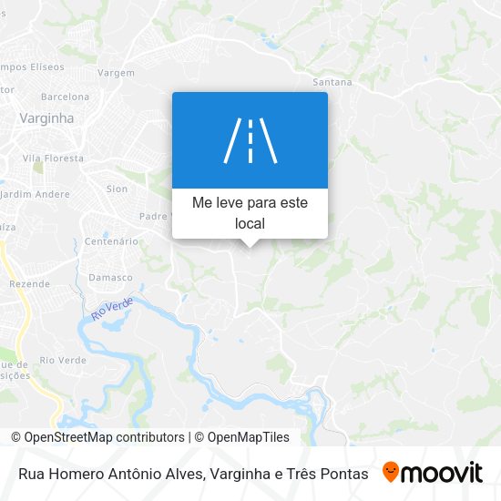 Rua Homero Antônio Alves mapa