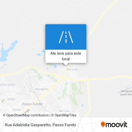 Rua Adalzidia Gasparetto mapa