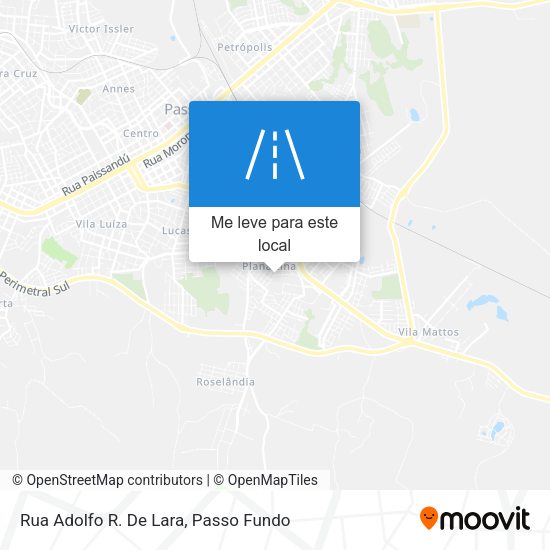 Rua Adolfo R. De Lara mapa