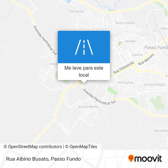 Rua Albino Busato mapa