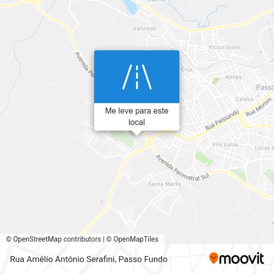 Rua Amélio Antônio Serafini mapa