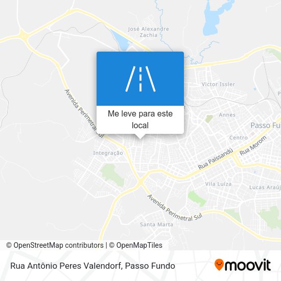 Rua Antônio Peres Valendorf mapa