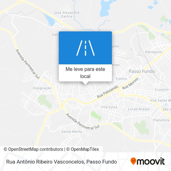 Rua Antônio Ribeiro Vasconcelos mapa