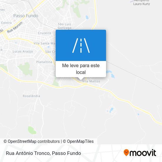 Rua Antônio Tronco mapa