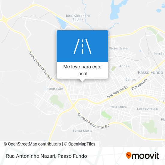 Rua Antoninho Nazari mapa