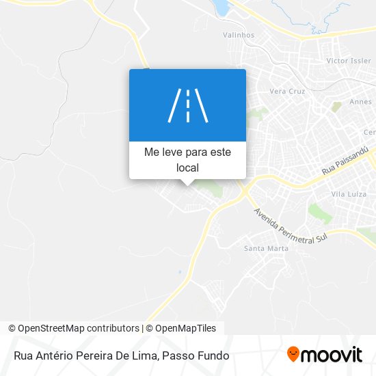 Rua Antério Pereira De Lima mapa