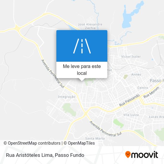 Rua Aristóteles Lima mapa