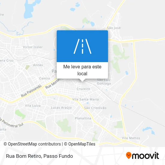 Rua Bom Retiro mapa
