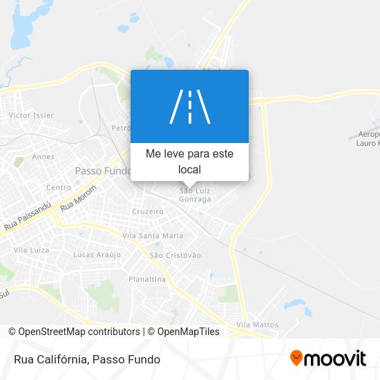 Rua Califórnia mapa