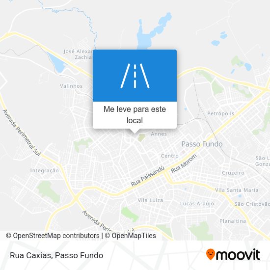 Rua Caxias mapa