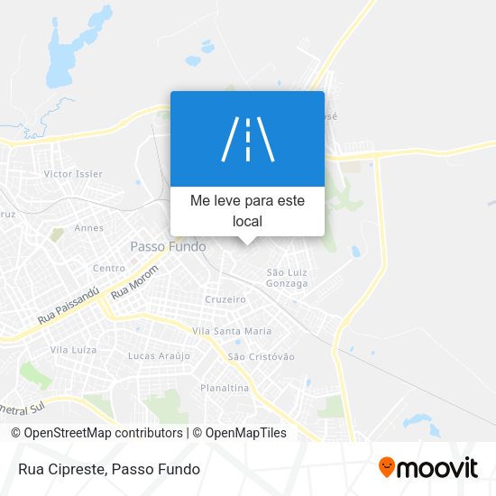 Rua Cipreste mapa