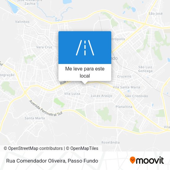 Rua Comendador Oliveira mapa