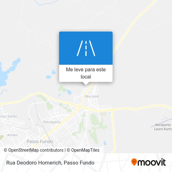 Rua Deodoro Homerich mapa